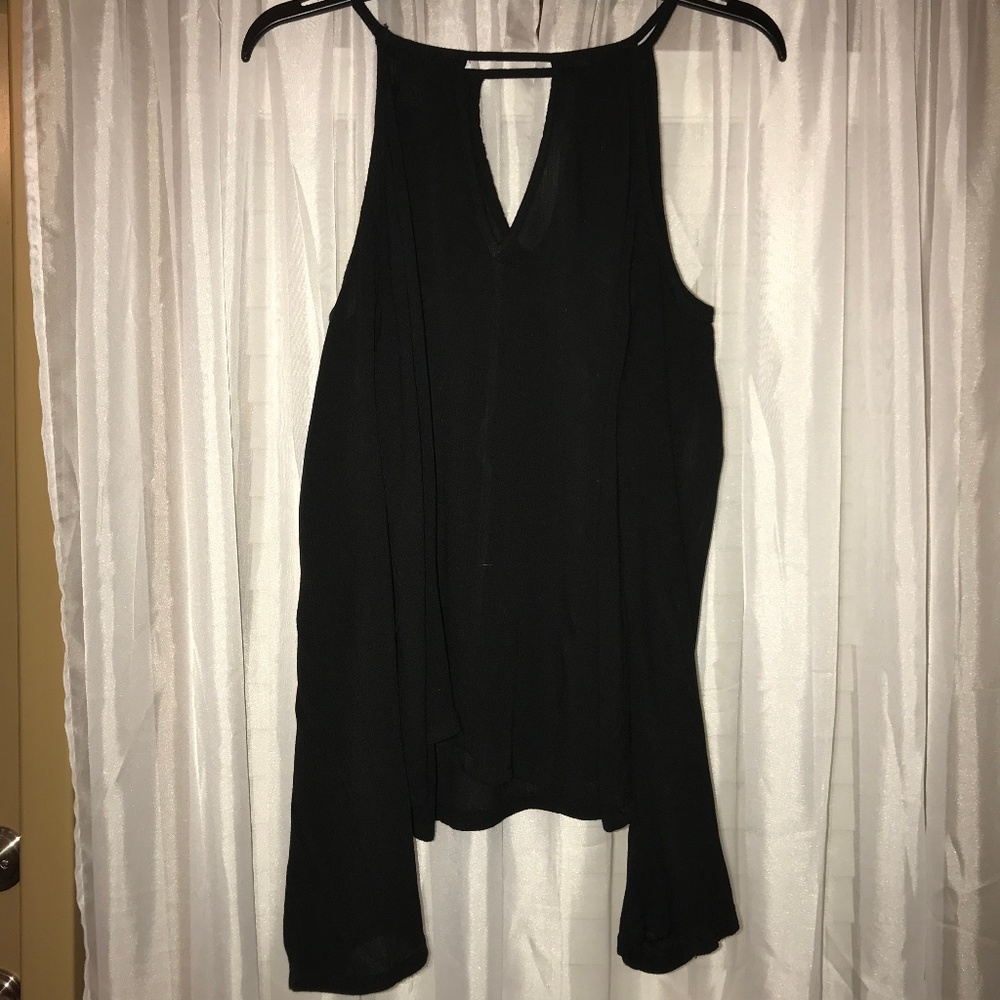 Black Cold Shoulder Blouse • XL • Mossimo